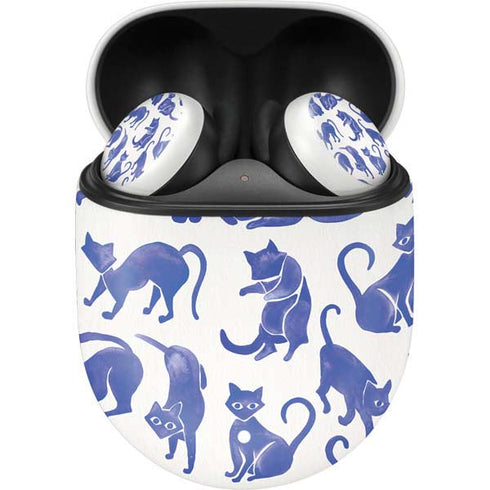Cat Coq Blue Cats Google Pixel Buds Skin
